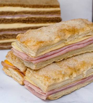 Fosforitos rellenos con Jamón y Queso / פוספוריטוס - נשיכות בצק עלים עם שינקין וגבינה